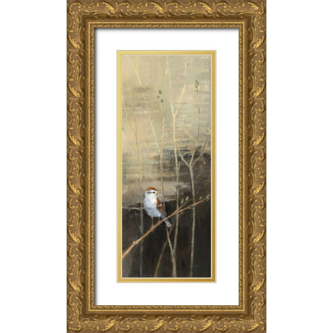 Sparrows at Dusk I Gold Ornate Wood Framed Art Print with Double Matting by Tillmon, Avery