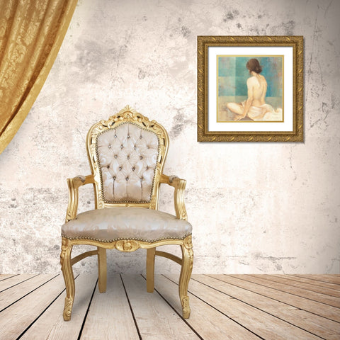 Thoughtfulness II Gold Ornate Wood Framed Art Print with Double Matting by Hristova, Albena