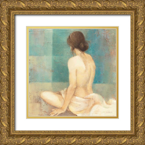 Thoughtfulness II Gold Ornate Wood Framed Art Print with Double Matting by Hristova, Albena