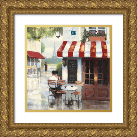 Relaxing at the Cafe II Gold Ornate Wood Framed Art Print with Double Matting by Wiens, James