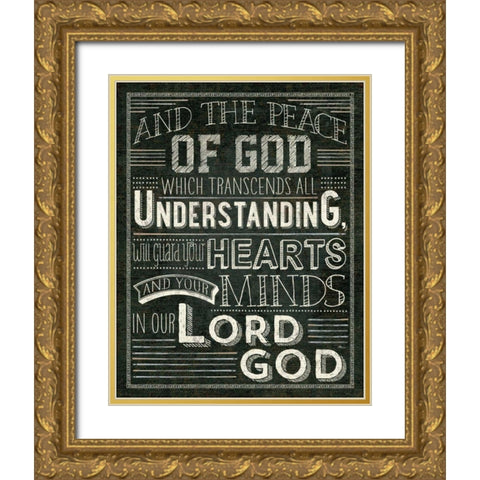 Holy Words II Gold Ornate Wood Framed Art Print with Double Matting by Pela Studio