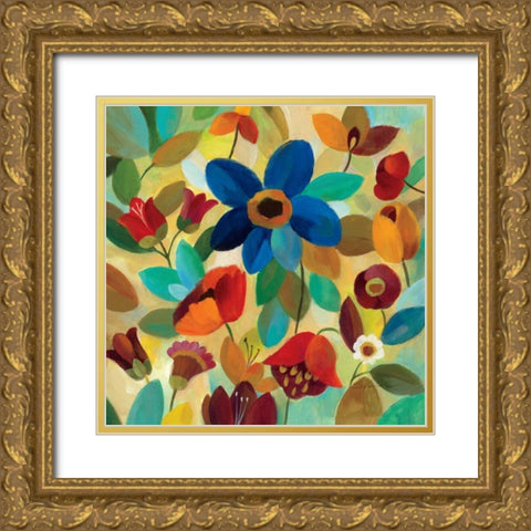 Summer Floral II Gold Ornate Wood Framed Art Print with Double Matting by Vassileva, Silvia