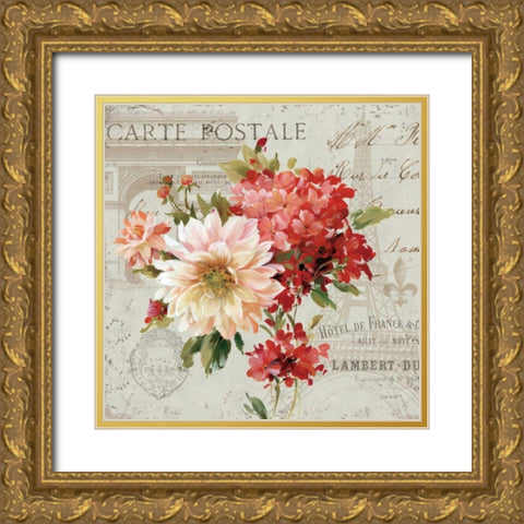 PS Je Taime Light I Gold Ornate Wood Framed Art Print with Double Matting by Audit, Lisa