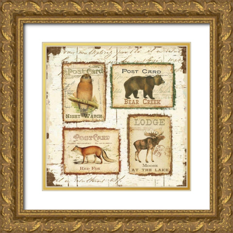Lodge Memories II Gold Ornate Wood Framed Art Print with Double Matting by Pela
