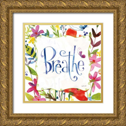 Breathe Gold Ornate Wood Framed Art Print with Double Matting by Tavoletti, Anne
