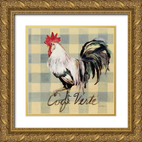 Coq Verte Gold Ornate Wood Framed Art Print with Double Matting by Hageman, Marilyn