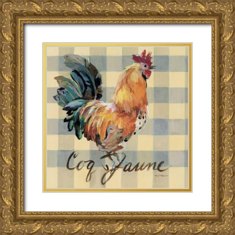 Coq Jaune Gold Ornate Wood Framed Art Print with Double Matting by Hageman, Marilyn