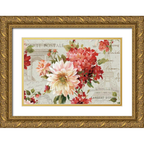 PS Je Taime I Light Gold Ornate Wood Framed Art Print with Double Matting by Audit, Lisa