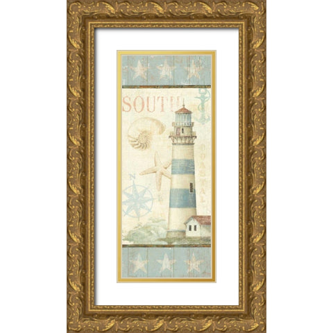 Coastal Shells II Gold Ornate Wood Framed Art Print with Double Matting by Brissonnet, Daphne