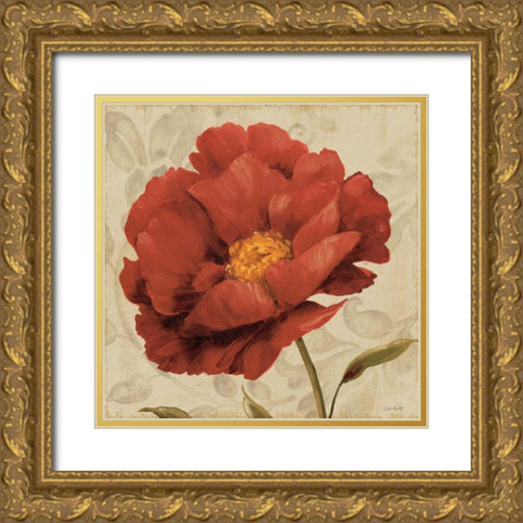 Floral Romance I C Gold Ornate Wood Framed Art Print with Double Matting by Audit, Lisa