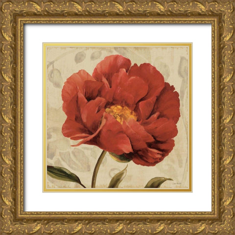 Floral Romance II C Gold Ornate Wood Framed Art Print with Double Matting by Audit, Lisa
