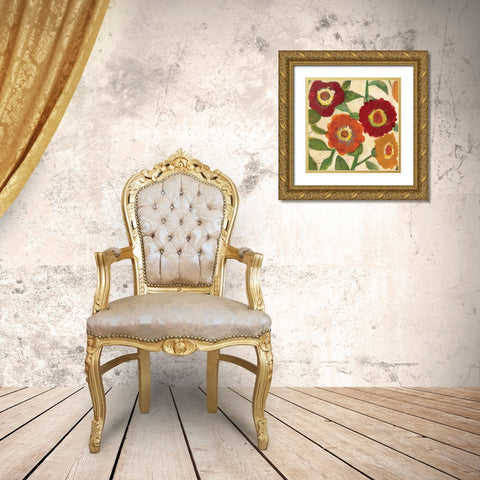 Park III v.2 Gold Ornate Wood Framed Art Print with Double Matting by Warrick, Cheryl