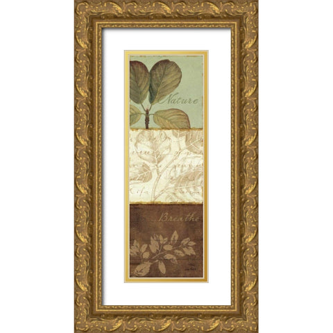 Forest Walk Panel I Gold Ornate Wood Framed Art Print with Double Matting by Audit, Lisa