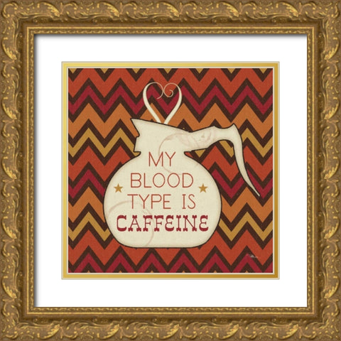 Caffeine I Gold Ornate Wood Framed Art Print with Double Matting by Pela Studio