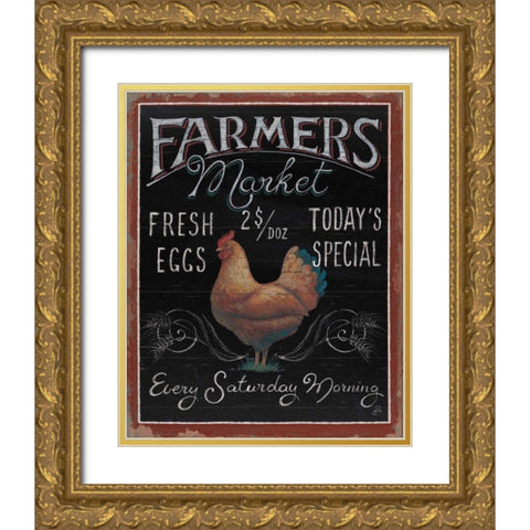 Farmers Market I Gold Ornate Wood Framed Art Print with Double Matting by Brissonnet, Daphne