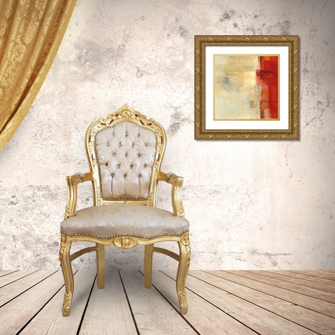 Warmth I Gold Ornate Wood Framed Art Print with Double Matting by Davies, Jane
