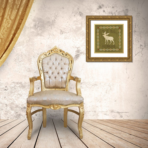 Lodge Resort II on Wood Gold Ornate Wood Framed Art Print with Double Matting by Charron, Veronique
