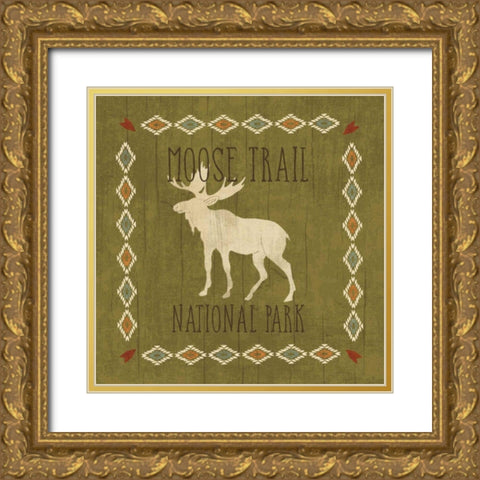 Lodge Resort II on Wood Gold Ornate Wood Framed Art Print with Double Matting by Charron, Veronique