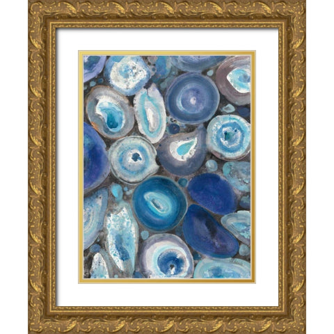 Stone Circle II Gold Ornate Wood Framed Art Print with Double Matting by Hristova, Albena