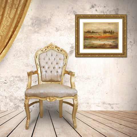 Summer Fields Gold Ornate Wood Framed Art Print with Double Matting by Vassileva, Silvia