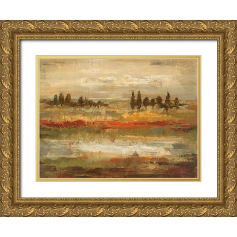 Summer Fields Gold Ornate Wood Framed Art Print with Double Matting by Vassileva, Silvia
