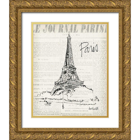 City Sketches III Gold Ornate Wood Framed Art Print with Double Matting by Tavoletti, Anne