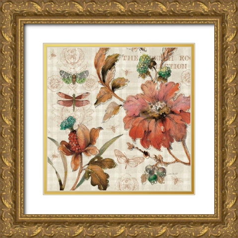 French Country V Gold Ornate Wood Framed Art Print with Double Matting by Audit, Lisa