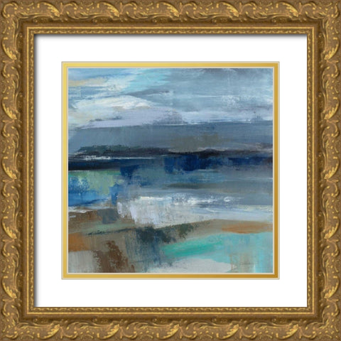 Wave Crop II Gold Ornate Wood Framed Art Print with Double Matting by Vassileva, Silvia
