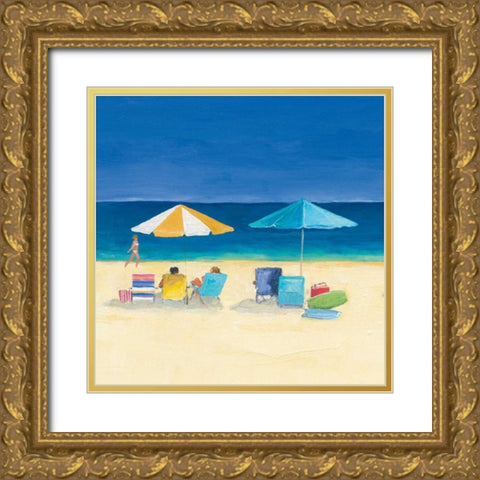 Day at the Beach Sq III Gold Ornate Wood Framed Art Print with Double Matting by Tillmon, Avery