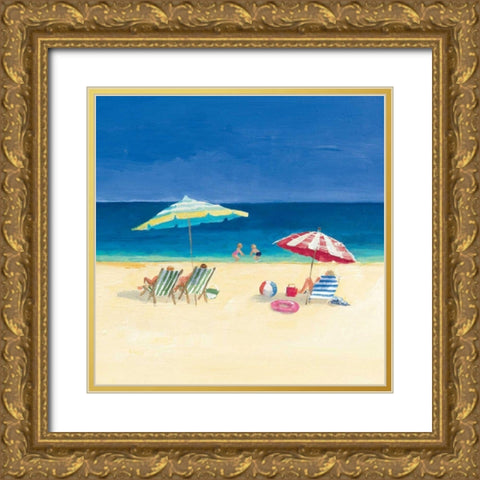 Day at the Beach Sq IV Gold Ornate Wood Framed Art Print with Double Matting by Tillmon, Avery