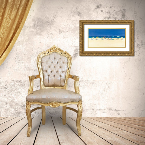 Day at the Beach Gold Ornate Wood Framed Art Print with Double Matting by Tillmon, Avery