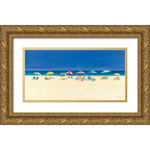 Day at the Beach Gold Ornate Wood Framed Art Print with Double Matting by Tillmon, Avery