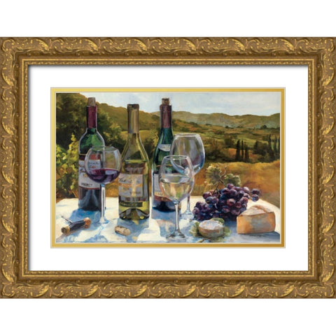 A Wine Tasting Gold Ornate Wood Framed Art Print with Double Matting by Hageman, Marilyn