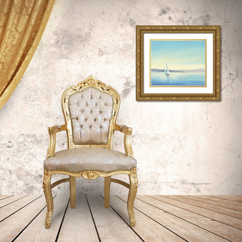 Heading Home Gold Ornate Wood Framed Art Print with Double Matting by Purinton, Julia