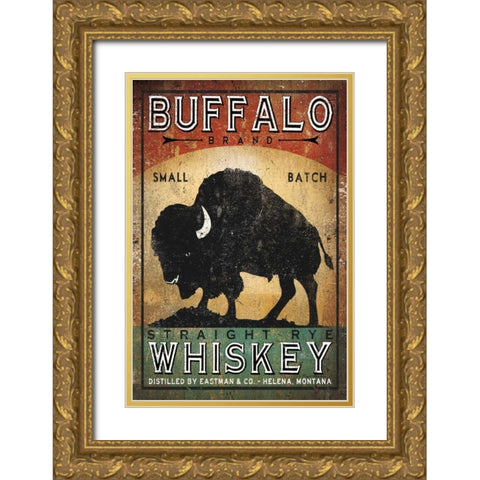 Buffalo Whiskey Gold Ornate Wood Framed Art Print with Double Matting by Fowler, Ryan