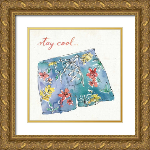 Surfs Up I Gold Ornate Wood Framed Art Print with Double Matting by Tavoletti, Anne