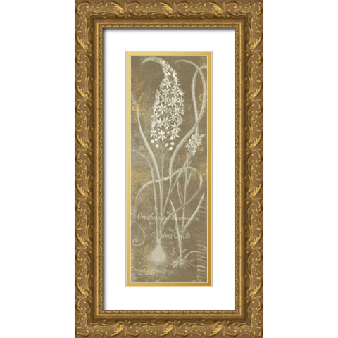 Flower Lines III Gold Ornate Wood Framed Art Print with Double Matting by Schlabach, Sue