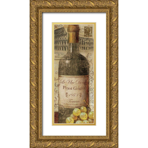 European Wines I Gold Ornate Wood Framed Art Print with Double Matting by Charron, Veronique