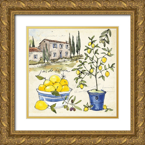 Citron III Gold Ornate Wood Framed Art Print with Double Matting by Tavoletti, Anne