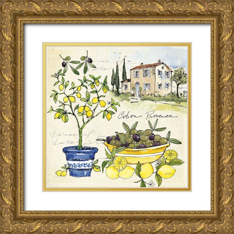 Citron IV Gold Ornate Wood Framed Art Print with Double Matting by Tavoletti, Anne