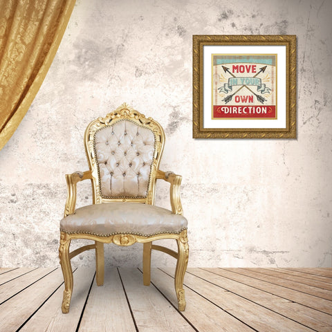 A Great Journey III Gold Ornate Wood Framed Art Print with Double Matting by Pela Studio
