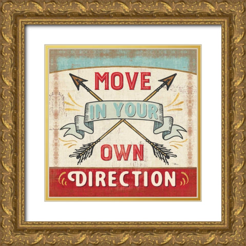 A Great Journey III Gold Ornate Wood Framed Art Print with Double Matting by Pela Studio