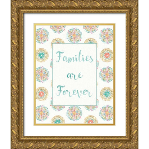Rainbow Seeds Families Gold Ornate Wood Framed Art Print with Double Matting by Audit, Lisa