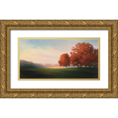 La Plage en Hiver Gold Ornate Wood Framed Art Print with Double Matting by Purinton, Julia