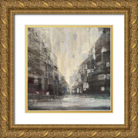 Silver City Gold Ornate Wood Framed Art Print with Double Matting by Hristova, Albena
