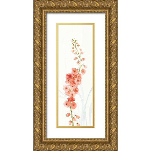 Rainbow Seeds Flowers VII Coral Gold Ornate Wood Framed Art Print with Double Matting by Audit, Lisa