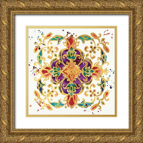 Little Jewels IV Gold Ornate Wood Framed Art Print with Double Matting by Aiken, Jess