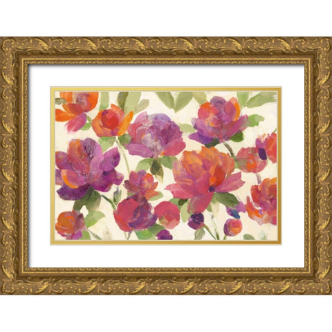 Garden Delight III Gold Ornate Wood Framed Art Print with Double Matting by Hristova, Albena