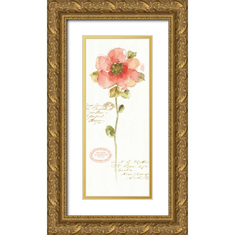 Rainbow Seeds Loose Floral IV Gold Ornate Wood Framed Art Print with Double Matting by Audit, Lisa