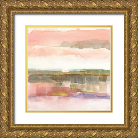 Influence of Line and Color Gold Crop Gold Ornate Wood Framed Art Print with Double Matting by Schick, Mike